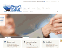 Tablet Screenshot of advanceamericanfunding.com